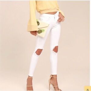 Free People White Denim Jeans